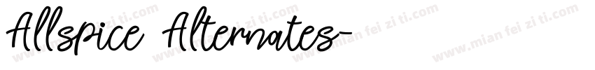 Allspice Alternates字体转换